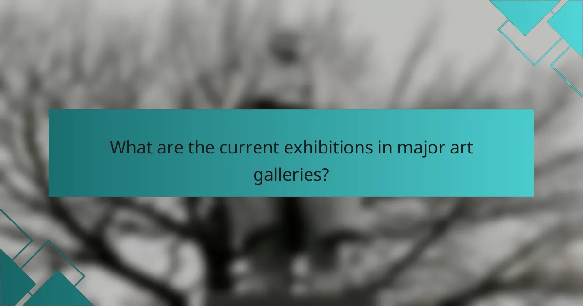 What are the current exhibitions in major art galleries?